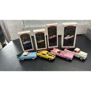 4 Hallmark Keepsake Classic  American Thunderbird,Camaro,Cadillic & Cameo